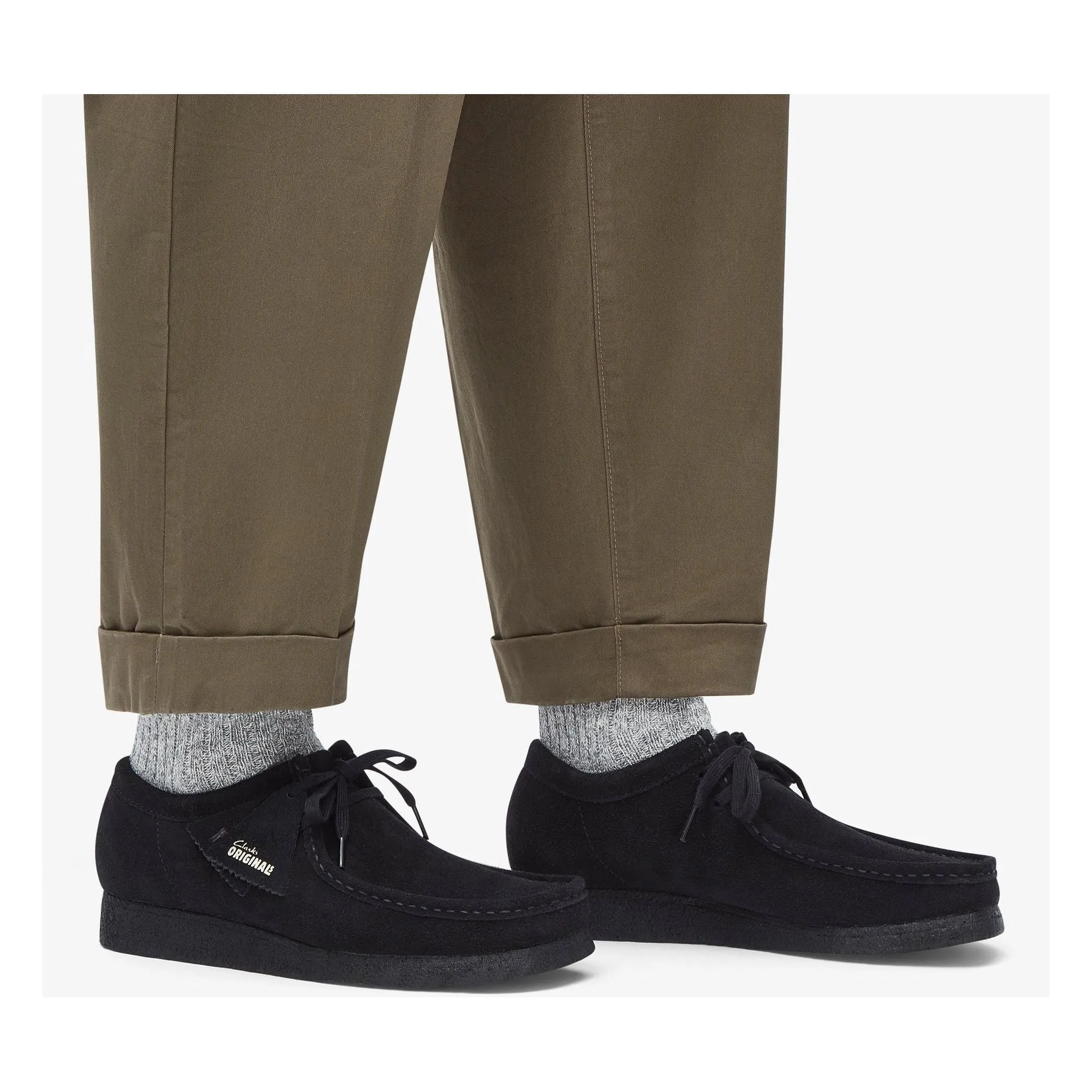 Clarks Men's Wallabee in Black Suede
