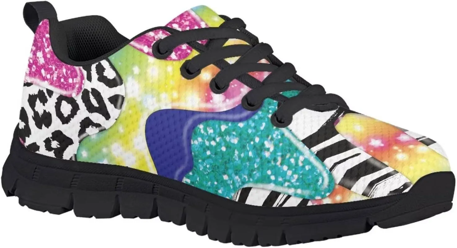 GIFTPUZZ Fashion Sneakers Unisex Kids Mesh Casual Running Breathable Tennis Shoes Non Slip Footwear