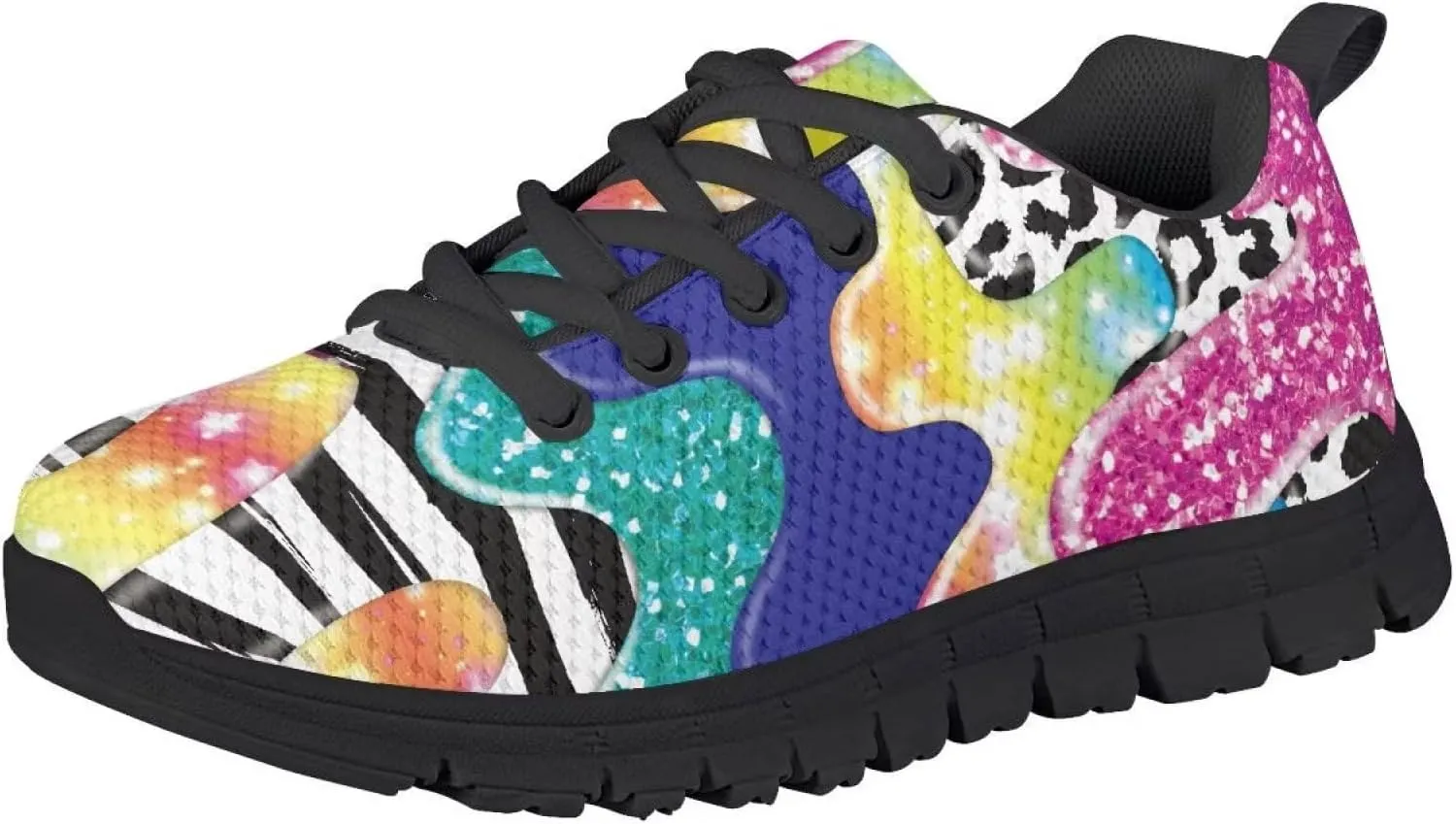 GIFTPUZZ Fashion Sneakers Unisex Kids Mesh Casual Running Breathable Tennis Shoes Non Slip Footwear