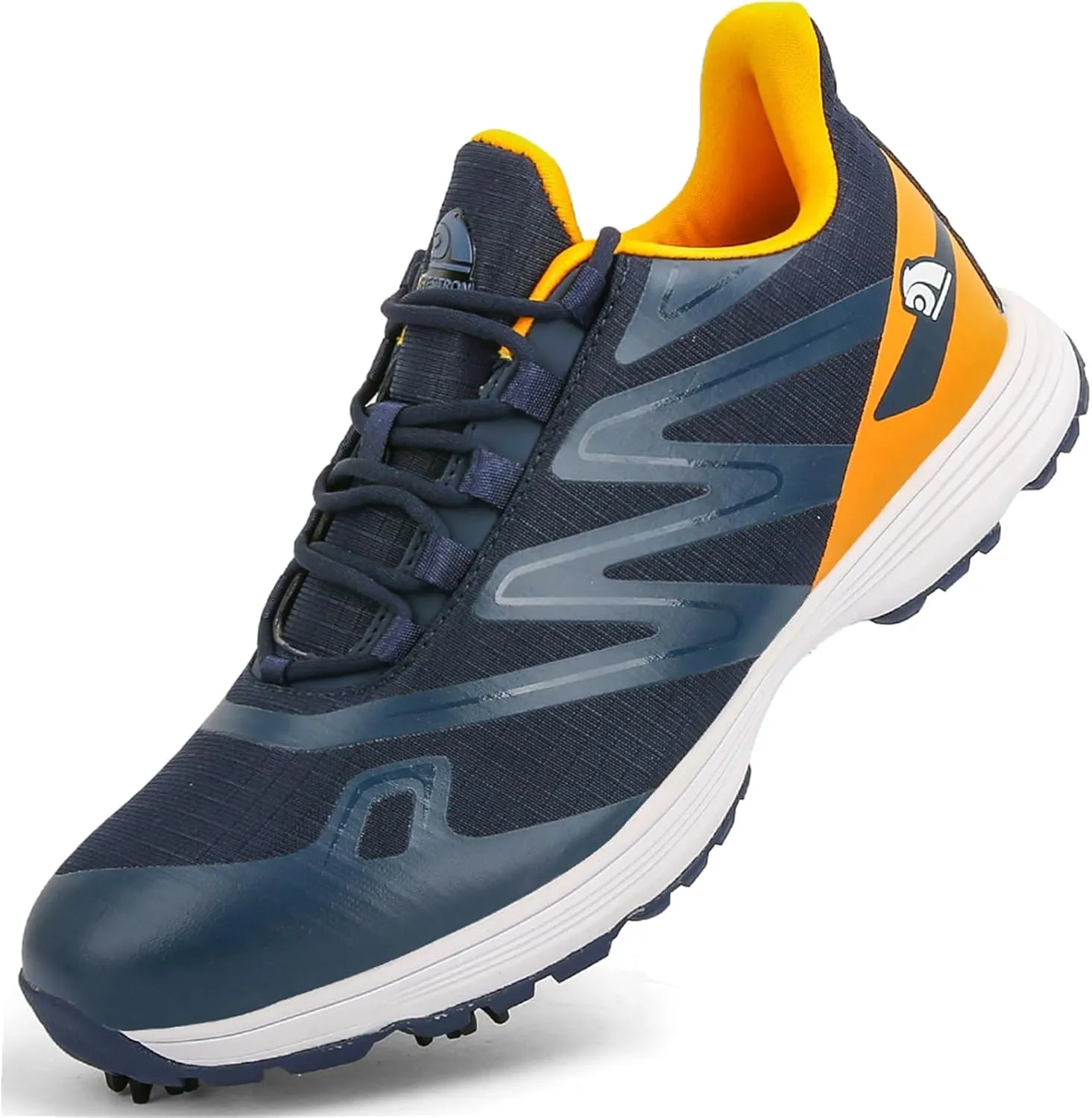 JiuQing Spikes Golf Shoes Men Professional Golfing Trainers Breathable Lightweight Outdoor Anti Slip Footwear