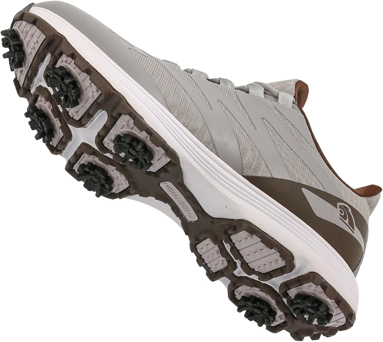 JiuQing Spikes Golf Shoes Men Professional Golfing Trainers Breathable Lightweight Outdoor Anti Slip Footwear