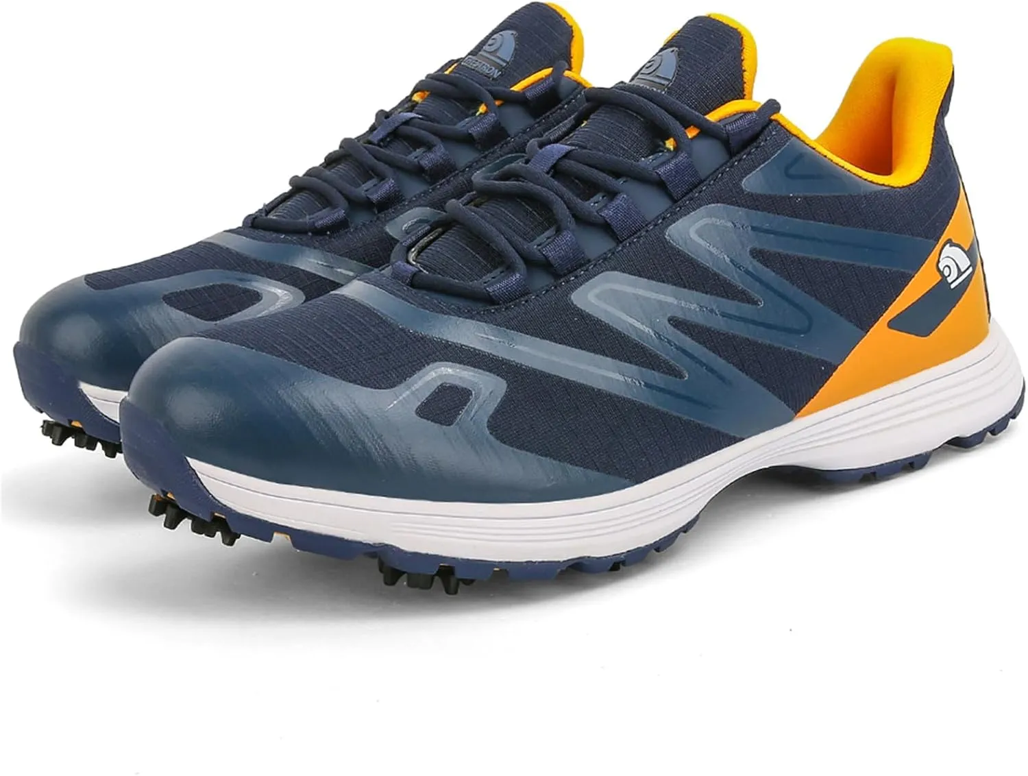 JiuQing Spikes Golf Shoes Men Professional Golfing Trainers Breathable Lightweight Outdoor Anti Slip Footwear