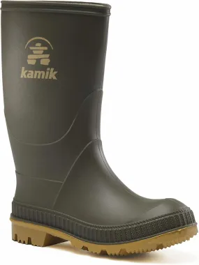 Kamik Kids Stomp Waterproof Rain Boots,Olive,