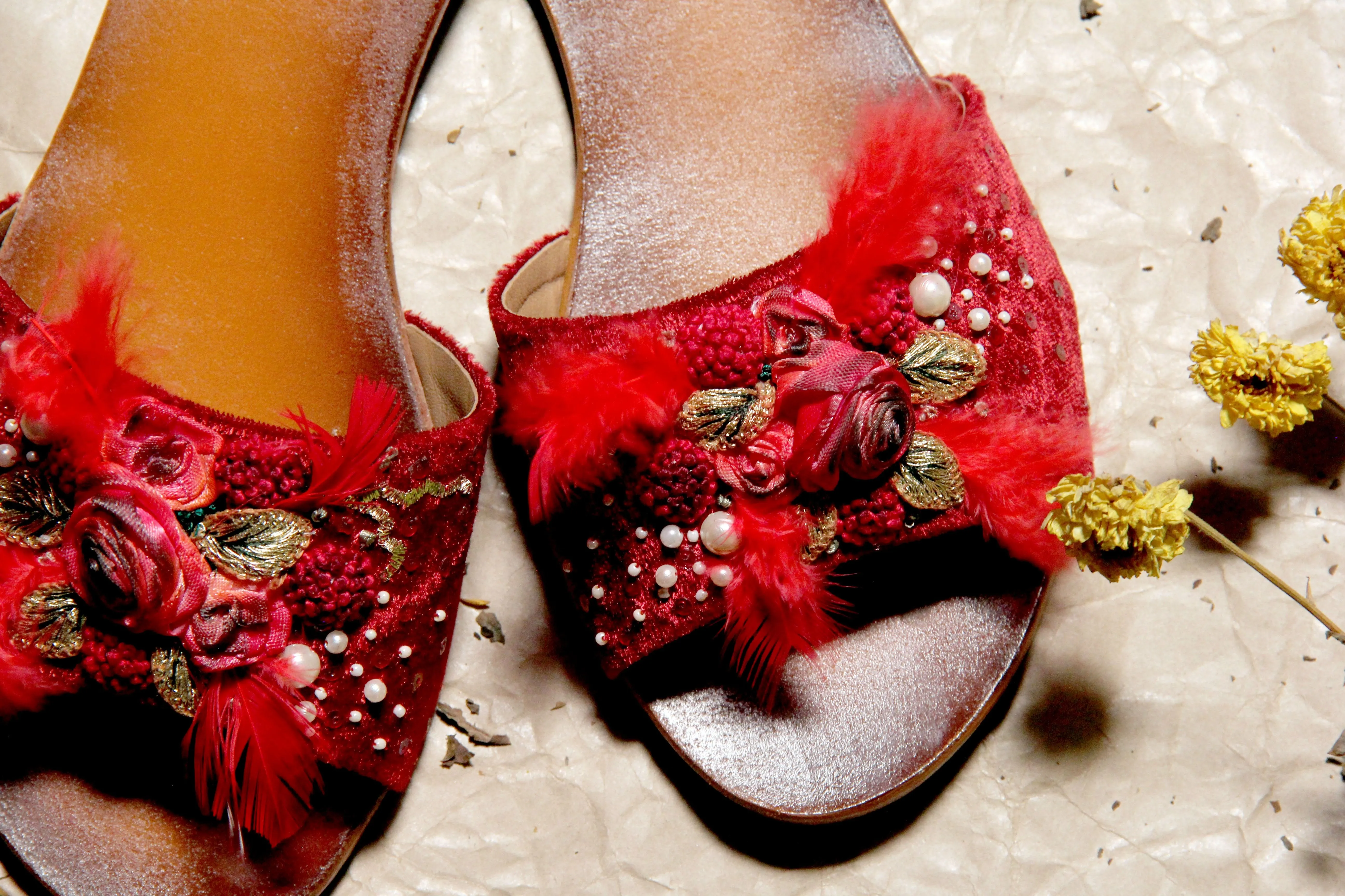 marsala rose slip-on