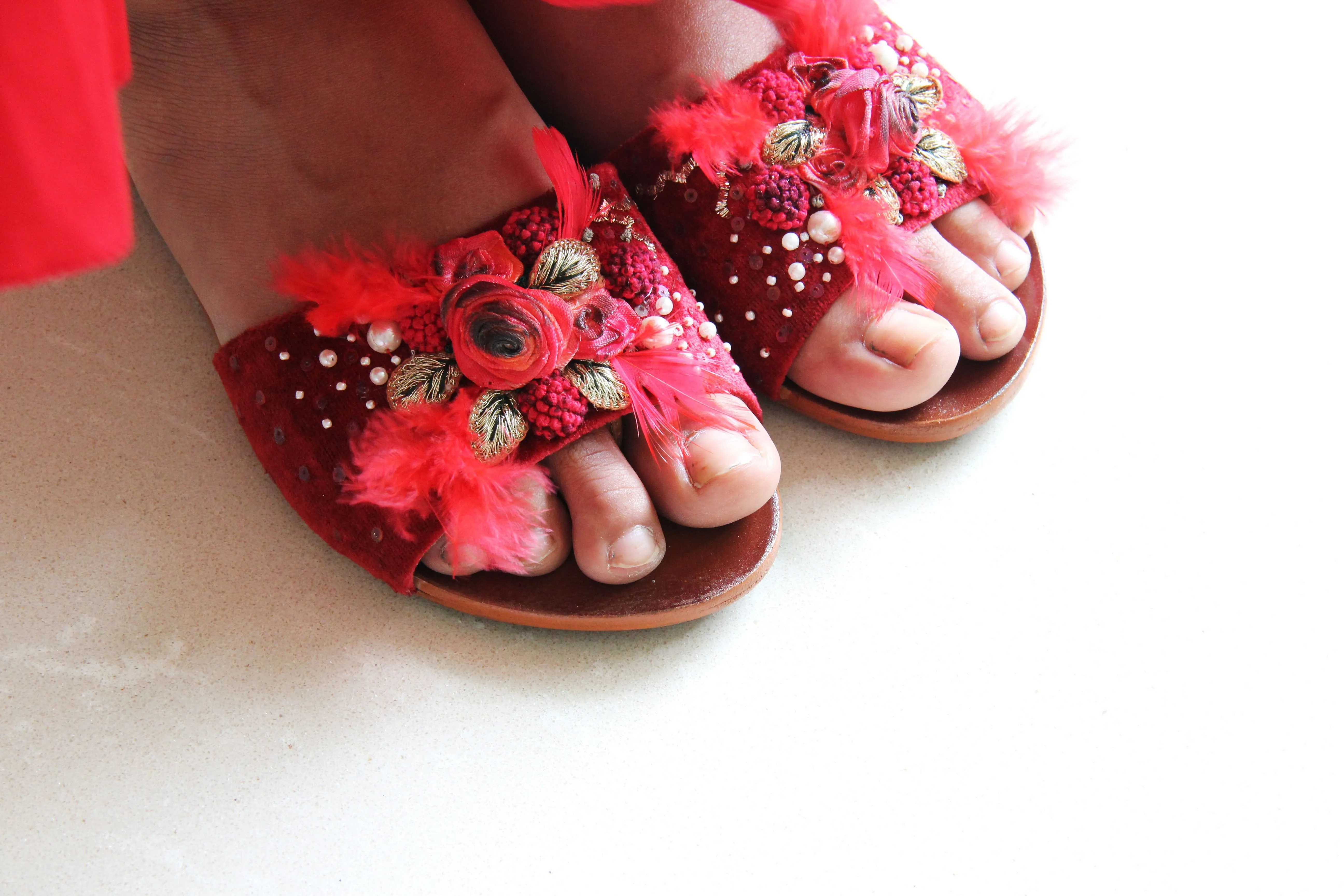 marsala rose slip-on