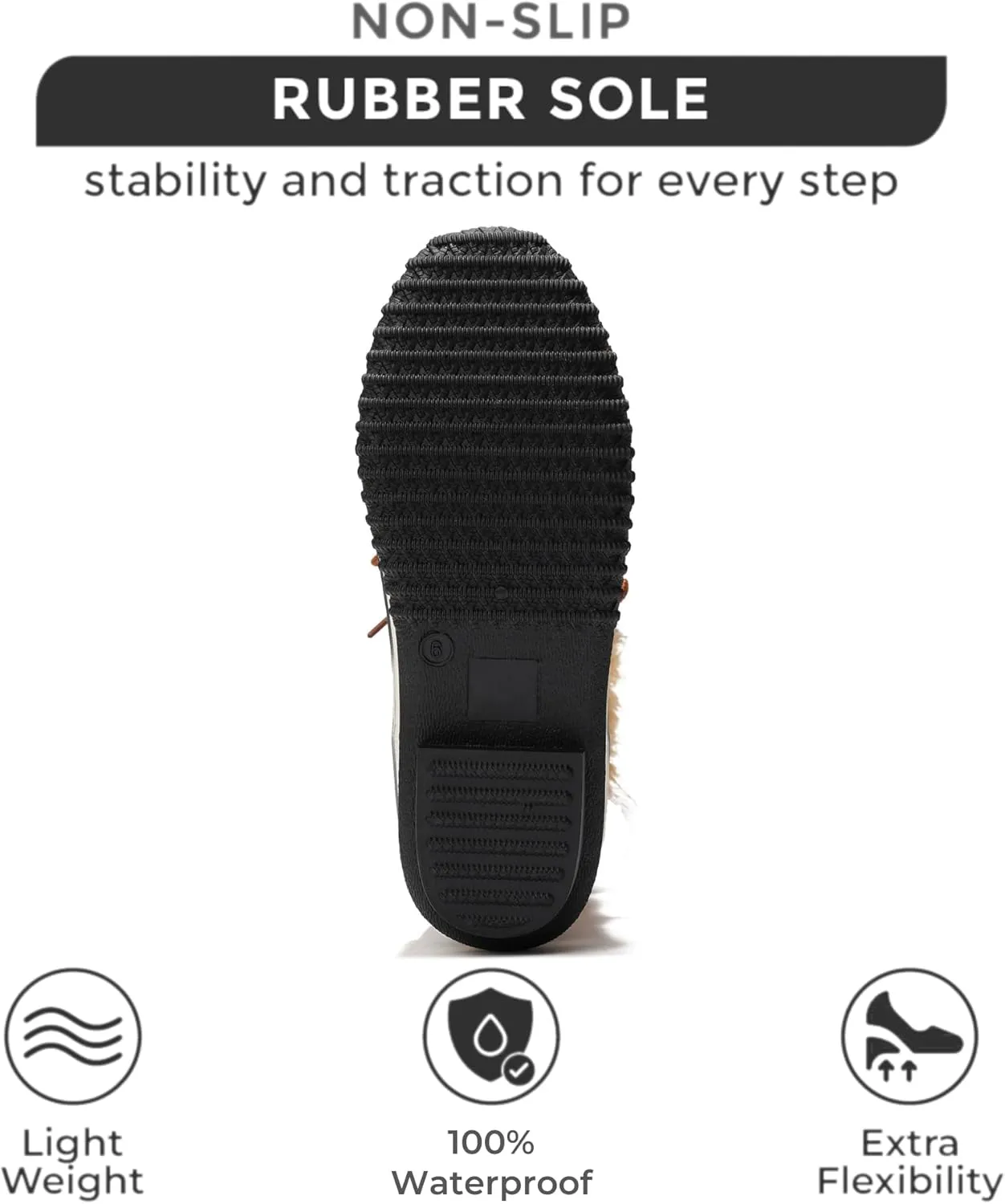Project Cloud Womens Snow Boots - Genuine Leather Memory Foam Insole Fur Mid-Calf Winter Snow Boots for Women Footwear - Lightweight Non-Slip Outdoor Shoes (Ventura)