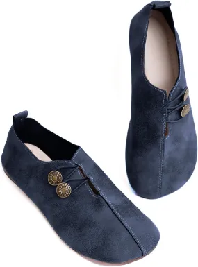 Summer Sandals for Women 2025 Soft Soled Round Toe Flats Dress Flat Dressy Ballet Low Wedge Ladies Fashion Trendy Solid Color Leather Buckle 2025