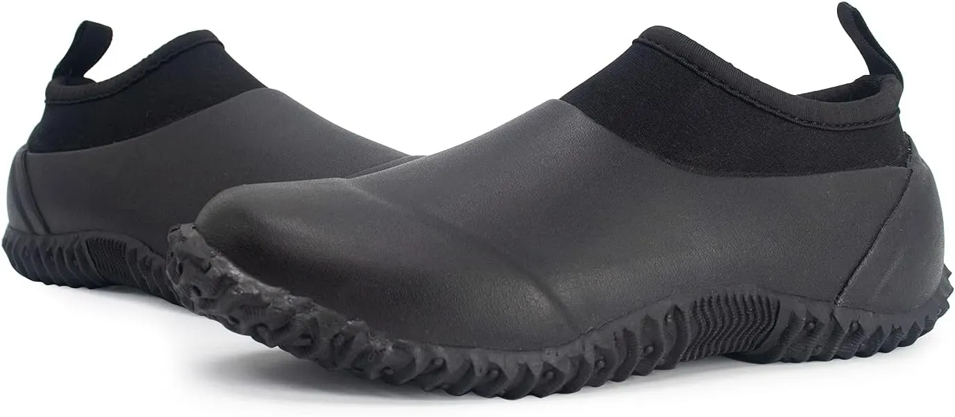 SWIFTFROG Men’s Garden Boots - Unisex Waterproof Ankle Slip-On Footwear Rubber Rain Boots for Men Women Outdoor,Camping,Gardening
