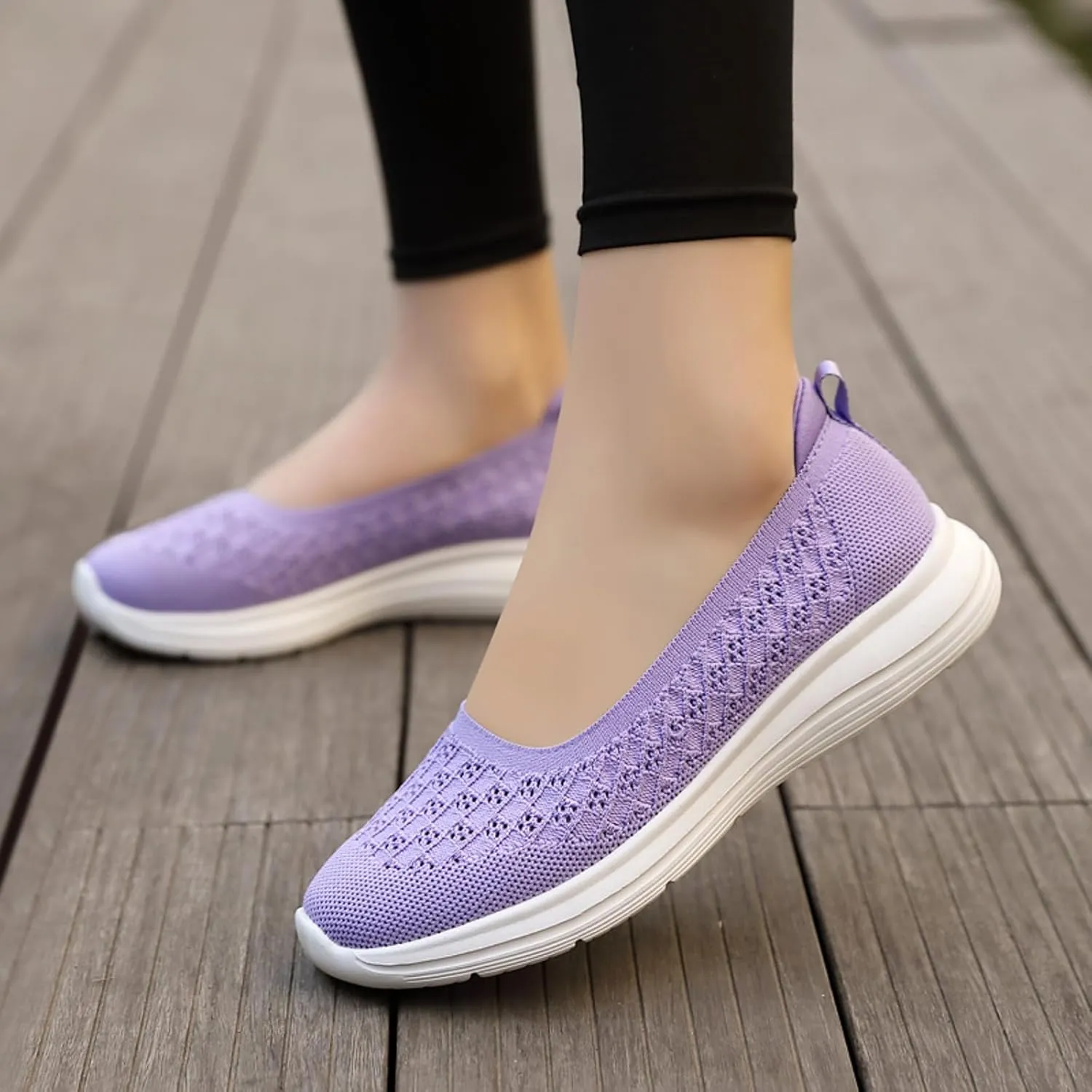 Women Casual Shoes Fashionable New Pattern Simple and Solid Color Flat Bottom Women Shoes Platform Wedge Heels Casual