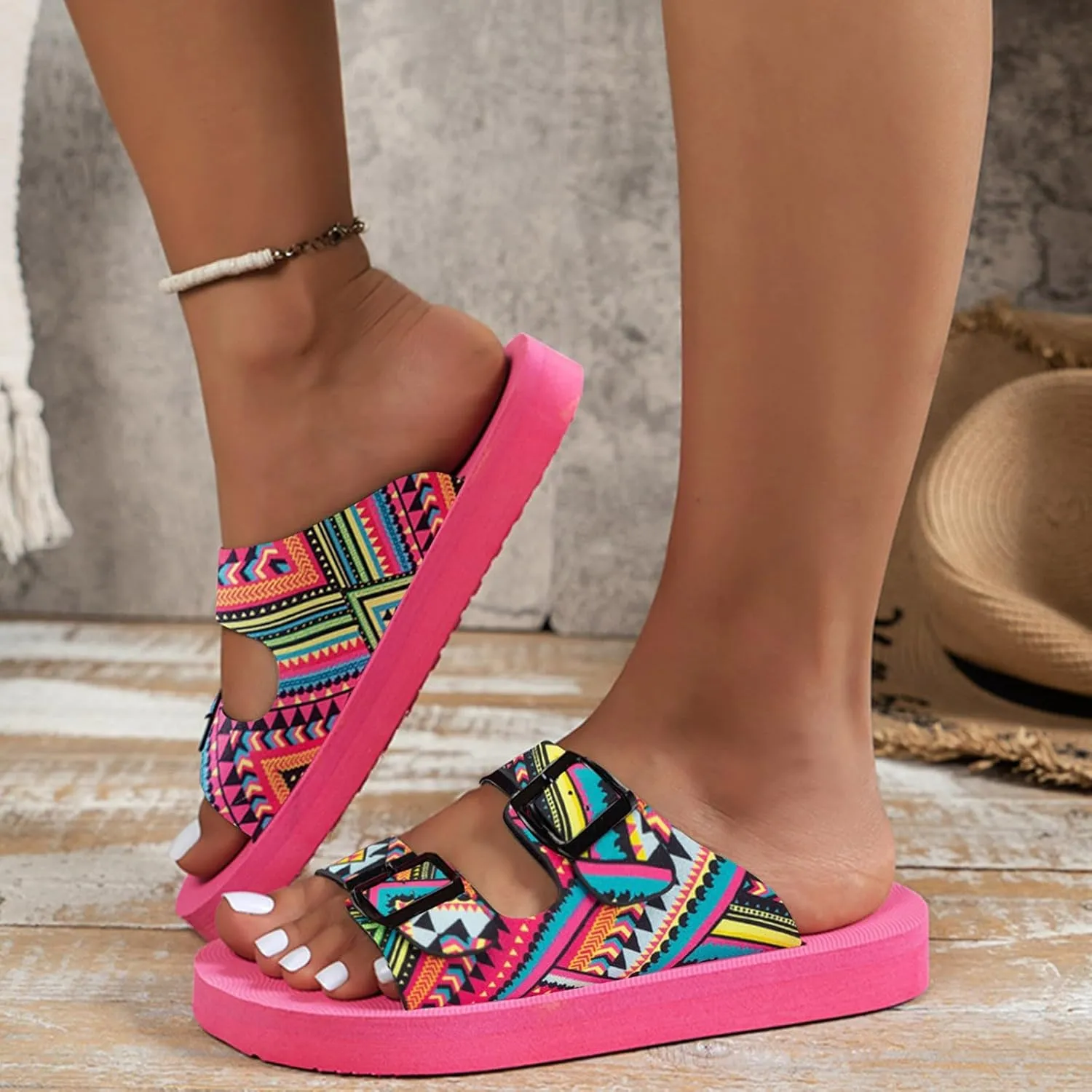Women Flip Flops Casual Sandals for Vacation Summer Casual Beach Slippers Wedges Sandals Women's Slippers